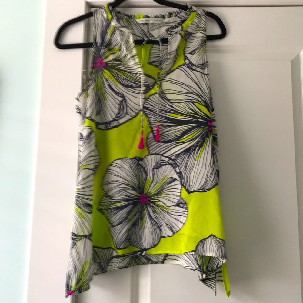 Trina Turk sleeveless flowered Top